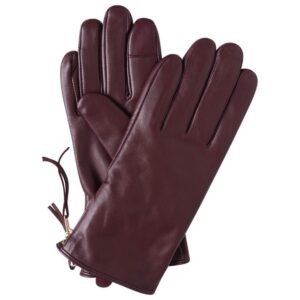Women’s Premium Leather Gloves (Burgundy)