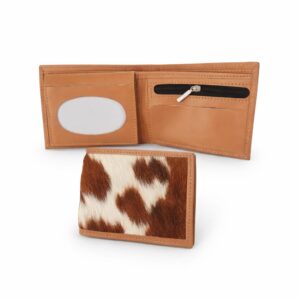 Men’s Hair-On Cowhide Leather Wallet (Classic Style)