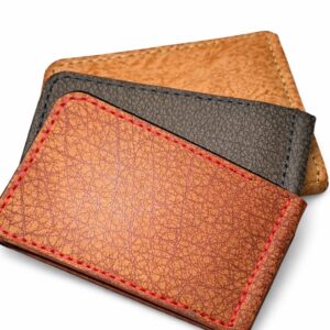 Textured Two-Tone Cow Leather Card Wallet (Antique Shaded)