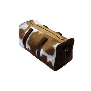 Hair-On Leather Duffle Bag – Unisex Cowhide Leather Travel Bag