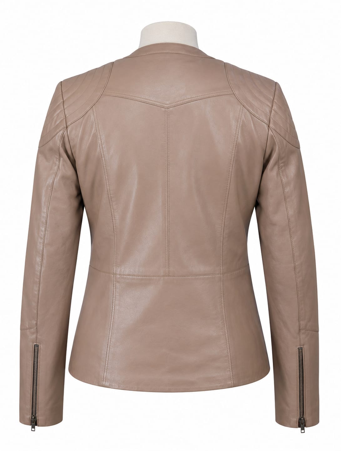 Women's Leather Jacket ( Round Neck ) Luni - Image 2