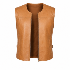 Men’s Tan Leather Vest