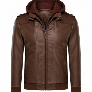 Brown Hooded Leather