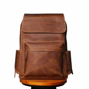 Vintage Classic Leather Backpack
