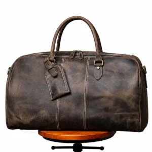Buffalo Leather Travel Duffel Bag